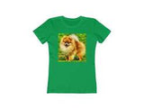 Pomeranian 'Pom Pom' - Women's Slim Fit Ringspun Cotton T-Shirt
