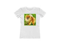 Pomeranian 'Pom Pom' - Women's Slim Fit Ringspun Cotton T-Shirt