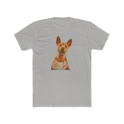 Peruvian Inca Orchid Men's Fitted Cotton Crew Tee (Color: Solid Light Grey)