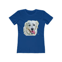 Great Pyrenees  Women's Slim Fit Ringspun Cotton T-Shirt (Colors: Solid Royal)