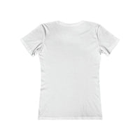 Pomeranian 'Snowball' Women's Slim Fit Ringspun Cotton T-Shirt (Colors: Solid White)
