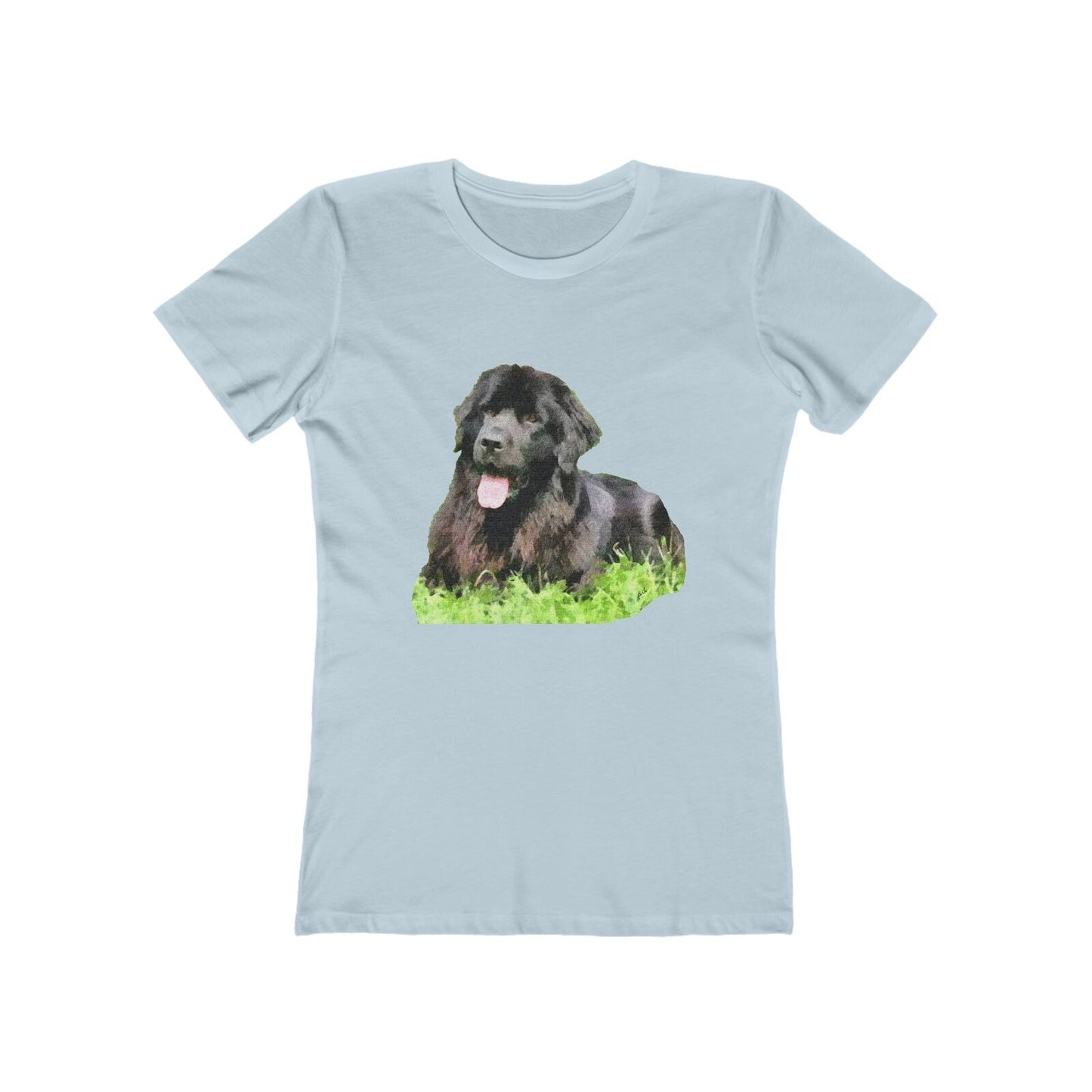 Newfoundland 'Madden' Women's Slim Fit Ringspun Cotton T-Shirt (Colors: Solid Light Blue)