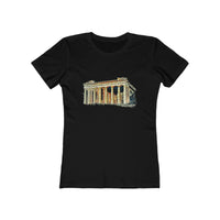 Parthenon - Ancient Greece - Women's Slim Fit Ringspun Cotton T-Shirt (Colors: Solid Black)