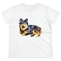 Finnish Lapphund Women's Midweight Cotton Tee (Color: White)