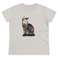 Cats of Greece 'Teris from Tinos' Women's Midweight Cotton Tee (Color: Ash)