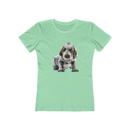 Spinone Italiano - Women's Slim Fit Ringspun Cotton T-Shirt (Colors: Solid Mint)