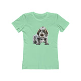 Spinone Italiano - Women's Slim Fit Ringspun Cotton T-Shirt (Colors: Solid Mint)