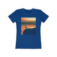 Kastro Sunset (Sifnos, Greece) - Women's Slim Fit Ringspun Cotton T-Sh (Colors: Solid Royal)