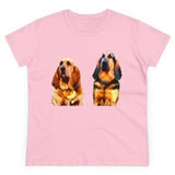 Bloodhounds 'Bear & Bubba' Women's Midweight Cotton Tee (Color: Light Pink)