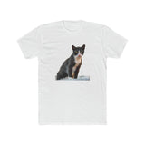 Cat from Hydra - Men's FItted Cotton Crew Tee (Color: Solid White)