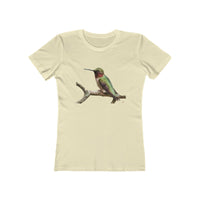 Humming Bird 'Cheeky' Women's Slim Fit Ringspun Cotton T-Shirt (Colors: Solid Natural)