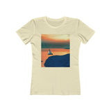 Kastro Sunset (Sifnos, Greece) - Women's Slim Fit Ringspun Cotton T-Sh (Colors: Solid Natural)