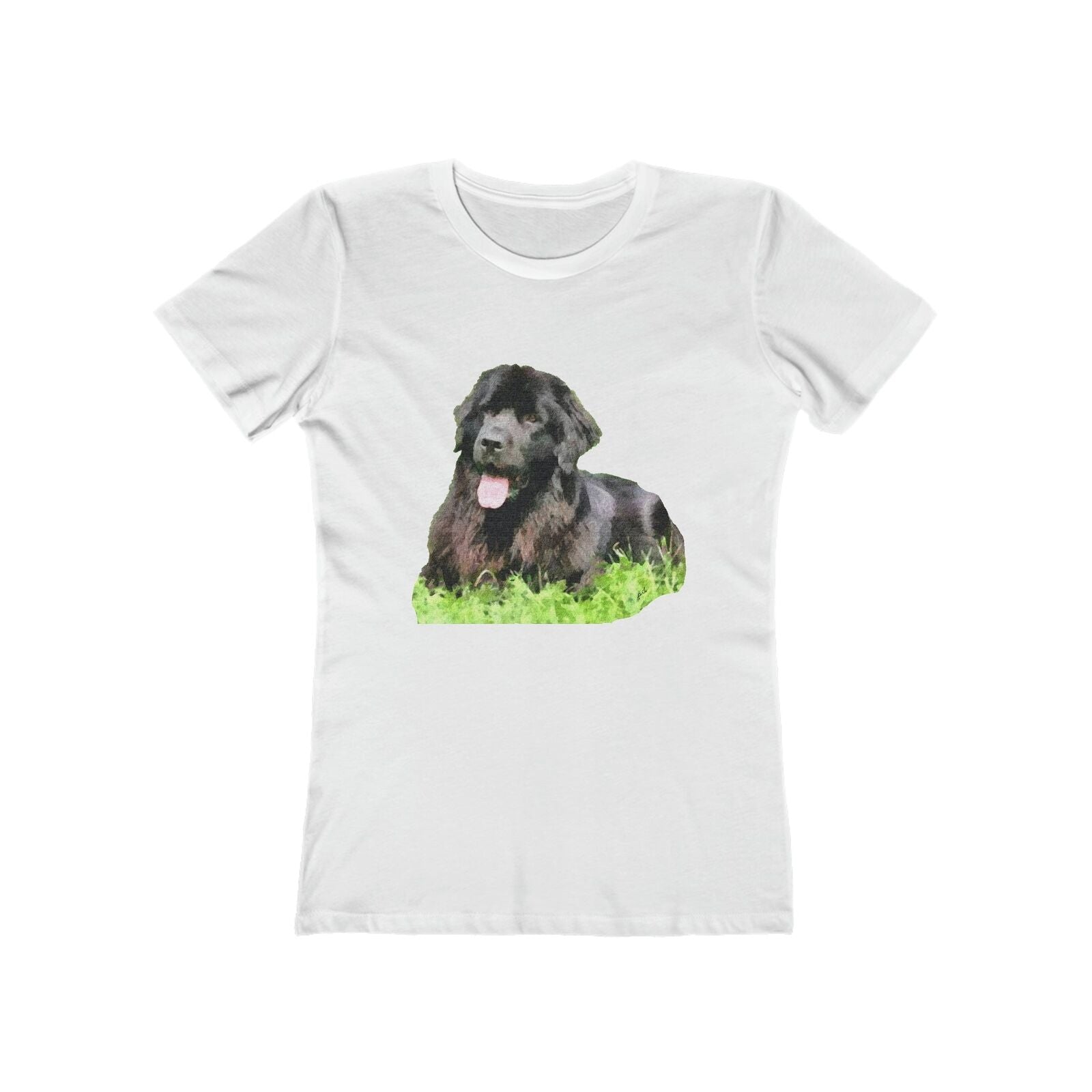 Newfoundland 'Madden' Women's Slim Fit Ringspun Cotton T-Shirt (Colors: Solid White)