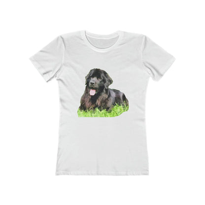 Newfoundland 'Madden' Women's Slim Fit Ringspun Cotton T-Shirt (Colors: Solid White)