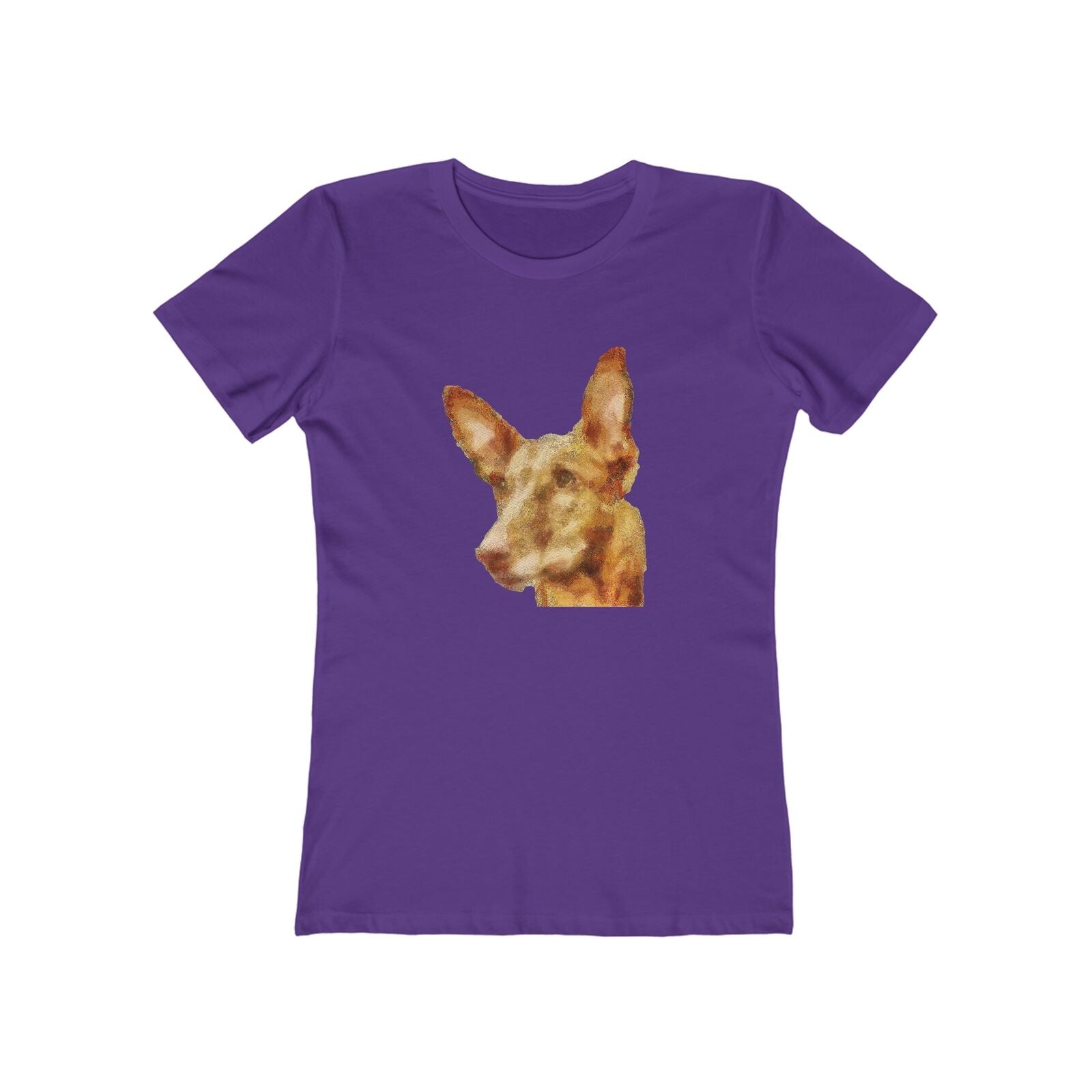 Egyptian Pharaoh Hound - Women's Slim Fit Ringspun Cotton T-Shirt (Colors: Solid Purple Rush)