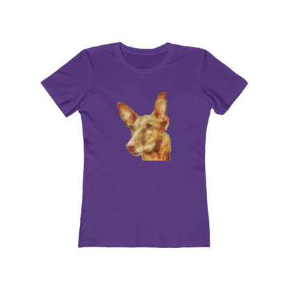Egyptian Pharaoh Hound - Women's Slim Fit Ringspun Cotton T-Shirt (Colors: Solid Purple Rush)
