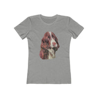 English Springer Spaniel - Women's Slim Fit Ringspun Cotton T-Shirt (Colors: Heather Grey)