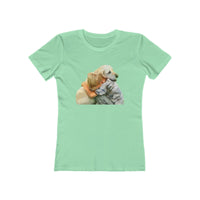 Yellow Labrador Retriever - Women's Slim Fit Ringspun Cotton T-Shirt (Colors: Solid Mint)