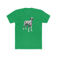Great Dane 'Zeus' Men's Fitted Cotton Crew Tee (Color: Solid Kelly Green)