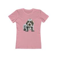 Spinone Italiano - Women's Slim Fit Ringspun Cotton T-Shirt (Colors: Solid Light Pink)