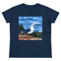 Sea Gull "Bodega #1" Women's Midweight Cotton Tee (Color: Navy)