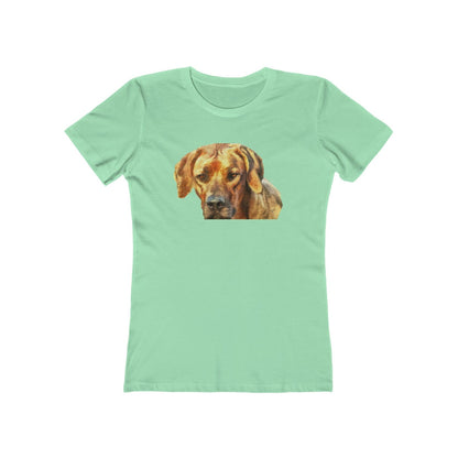 Rhodesian Ridgeback 'Zulu' - Women's Slim Fit Ringspun Cotton T-Shirt (Colors: Solid Mint)