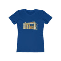 Parthenon - Ancient Greece - Women's Slim Fit Ringspun Cotton T-Shirt (Colors: Solid Royal)