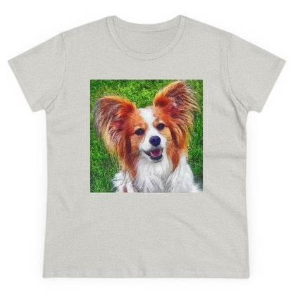 Papillon 'McQueen' Women's Midweight Cotton Tee (Color: Ash)