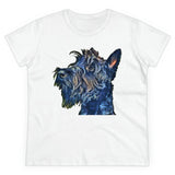 Scottish Terrier 'Scotty' Women's Midweight Cotton Tee (Color: White)