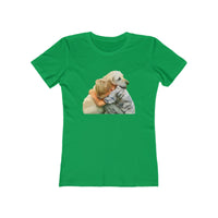 Yellow Labrador Retriever - Women's Slim Fit Ringspun Cotton T-Shirt (Colors: Solid Kelly Green)