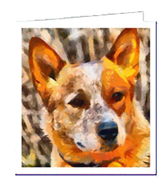 Red Heeler - Australian Cattle Dog- Set of 6 Blank Notecards