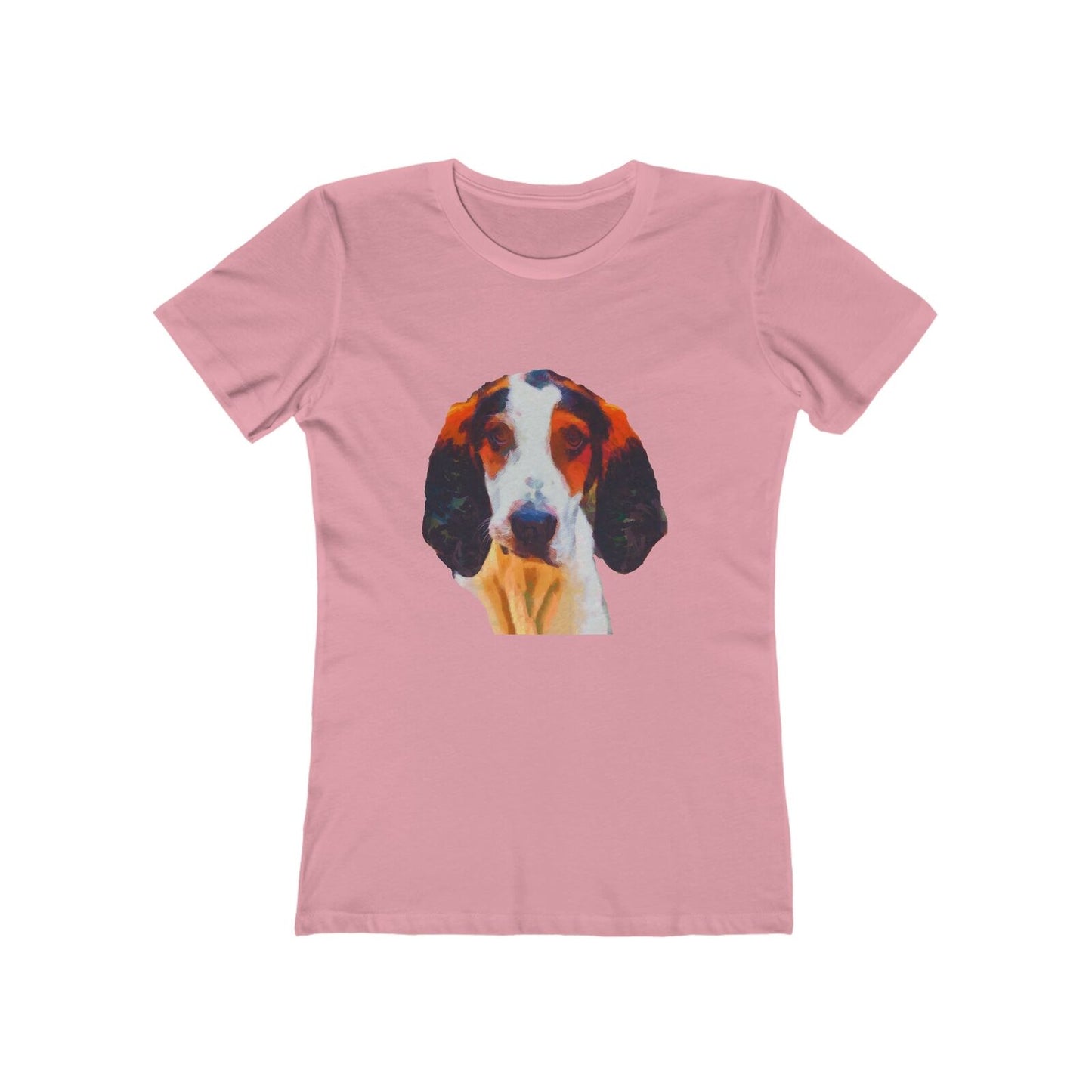 Treeing Walker Coonhound - Women's Slim Fit Ringspun Cotton T-Shirt (Colors: Solid Light Pink)
