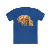 Rhodesian Ridgeback 'Zulu' Men's Fitted Cotton Crew Tee (Color: Solid Royal)