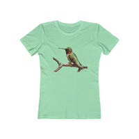 Humming Bird 'Cheeky' Women's Slim Fit Ringspun Cotton T-Shirt (Colors: Solid Mint)