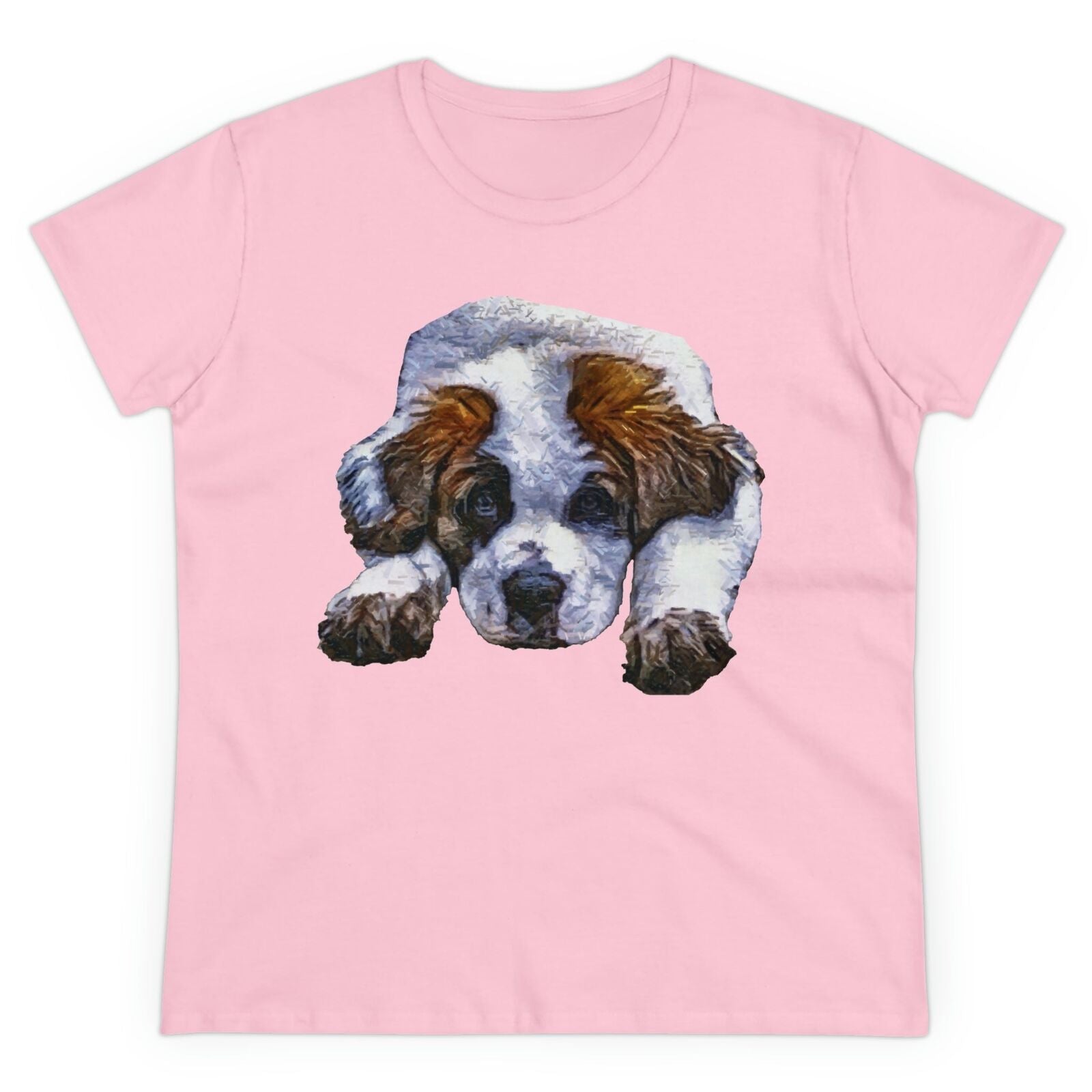 St. Bernard 'SonTuc' Women's Midweight Cotton Tee (Color: Light Pink)