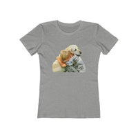 Yellow Labrador Retriever - Women's Slim Fit Ringspun Cotton T-Shirt (Colors: Heather Grey)