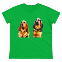 Bloodhounds 'Bear & Bubba' Women's Midweight Cotton Tee (Color: Irish Green)