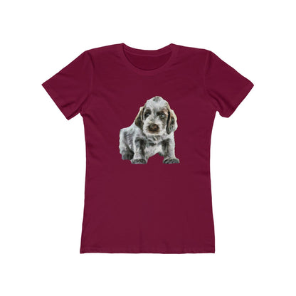 Spinone Italiano - Women's Slim Fit Ringspun Cotton T-Shirt (Colors: Solid Cardinal Red)