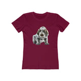 Spinone Italiano - Women's Slim Fit Ringspun Cotton T-Shirt (Colors: Solid Cardinal Red)