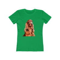 Irish Setter 'Shamus' Women's Slim Fit Ringspun Cotton T-Shirt (Colors: Solid Kelly Green)