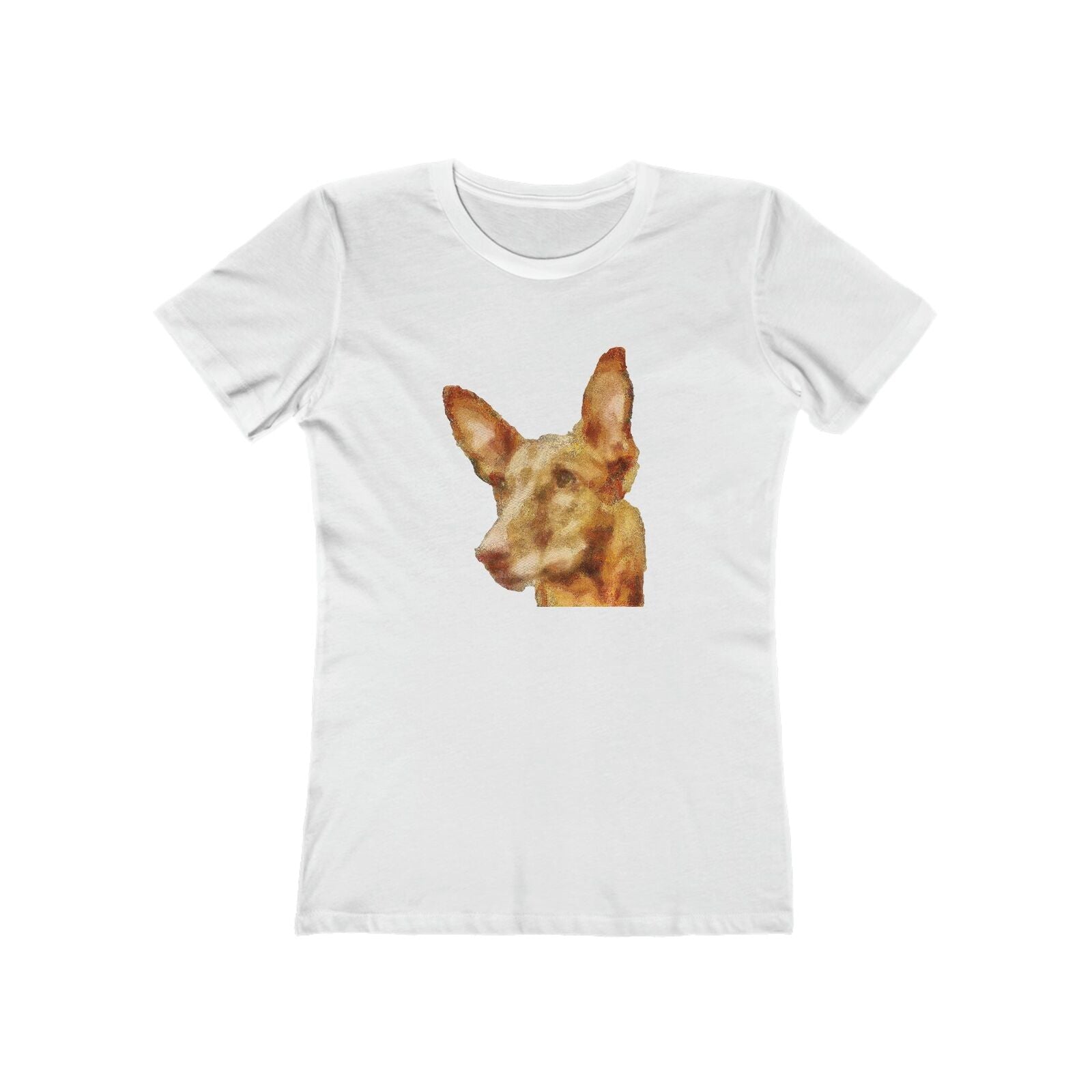 Egyptian Pharaoh Hound - Women's Slim Fit Ringspun Cotton T-Shirt (Colors: Solid White)