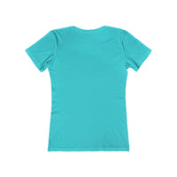 Welsh Springer Spaniel - Women's Slim Fit Ringspun Cotton T-Shirt (Colors: Solid Tahiti Blue)