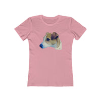 Parson Jack Russell Terrier - Women's Slim Fit Ringspun Cotton T-Shirt (Colors: Solid Light Pink)