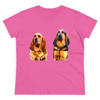 Bloodhounds 'Bear & Bubba' Women's Midweight Cotton Tee (Color: Azalea)