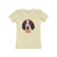 Treeing Walker Coonhound - Women's Slim Fit Ringspun Cotton T-Shirt (Colors: Solid Natural)
