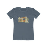 Parthenon - Ancient Greece - Women's Slim Fit Ringspun Cotton T-Shirt (Colors: Solid Indigo)