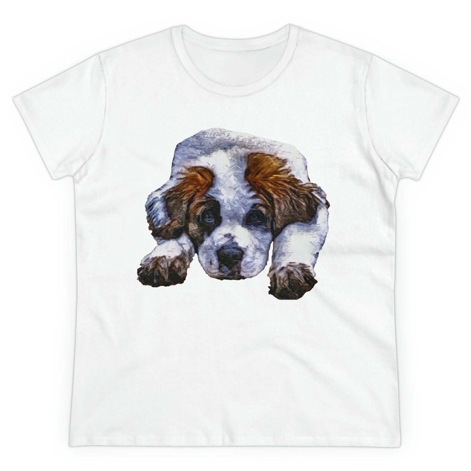 St. Bernard 'SonTuc' Women's Midweight Cotton Tee (Color: White)