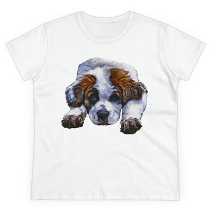 St. Bernard 'SonTuc' Women's Midweight Cotton Tee (Color: White)