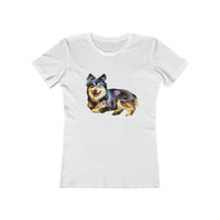 Finnish Lapphund - Women's Slim Fit Ringspun Cotton T-Shirt (Colors: Solid White)