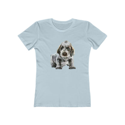 Spinone Italiano - Women's Slim Fit Ringspun Cotton T-Shirt (Colors: Solid Light Blue)